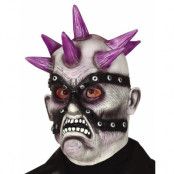 Punk Zombie Heltäckande Latexmaske