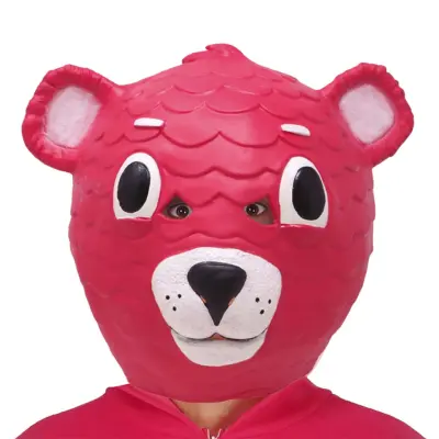 Rosa Björn Latexmask - One size