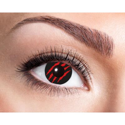 Färgade linser Red Scratch