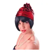 20-tals Hatt med Ros Röd - One size