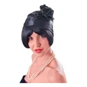 20-tals Hatt med Ros Svart - One size