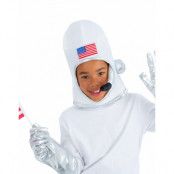 Amerikanskt Astronautkostym med Hatt, Handskar och Flagga