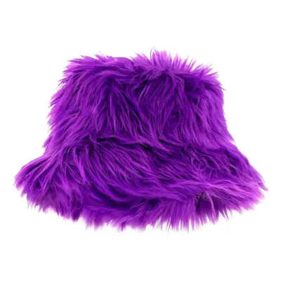 Bucket Hatt Fluffig Lila - One size