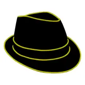 El Wire LED Hatt - Gul
