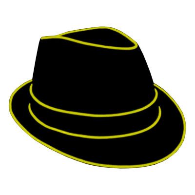 El Wire LED Hatt - Gul