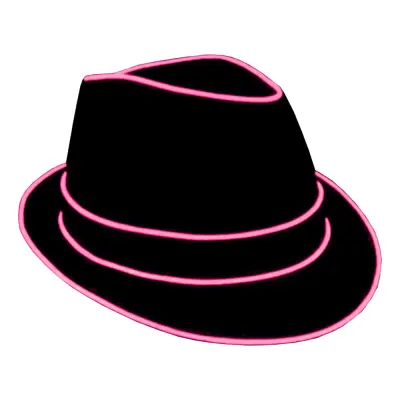 El Wire LED Hatt - Rosa