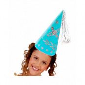 Fairy - Blå Hatt med Silverfärgad Dekor