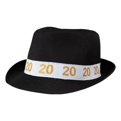 Fedorahatt Svart med Siffra 20 - One size
