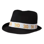 Fedorahatt Svart med Siffra 30 - One size