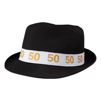 FedorahattSvart med Siffra 50 - One size