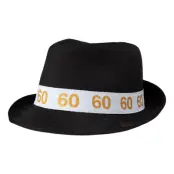 Fedorahatt Svart med Siffra 60 - One size
