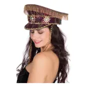 Festivalhatt Guld/Rosa med Fransar - One size