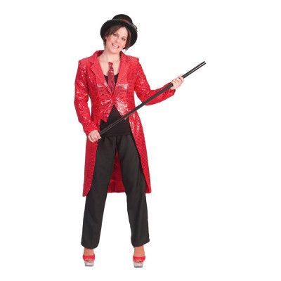 Glitterfrack Dam Röd - Large