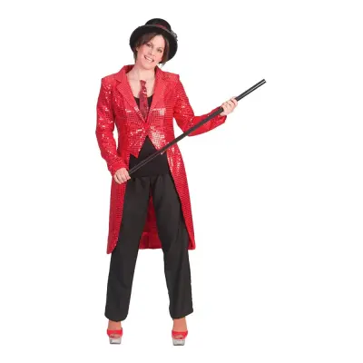 Glitterfrack Dam Röd - XXXX-Large