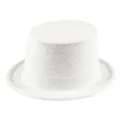 Glitterhatt Vit - One size