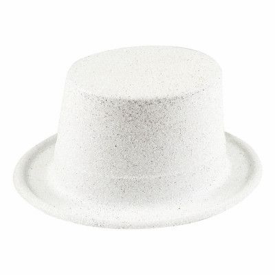 Glitterhatt Vit - One size