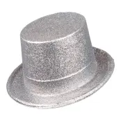 Glittrig Höghatt Silver i Plast - One size