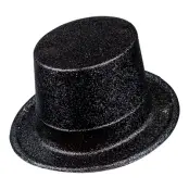 Glittrig Höghatt Svart i Plast - One size