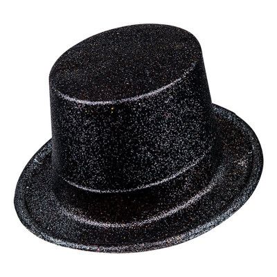 Glittrig Höghatt Svart i Plast - One size