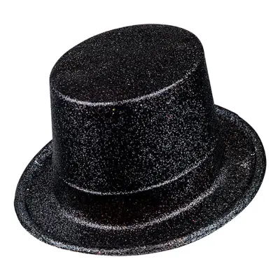 Glittrig Höghatt Svart i Plast - One size