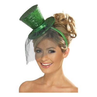 Glittrig Minihatt - Grön