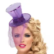 Glittrig Minihatt Lila - One size