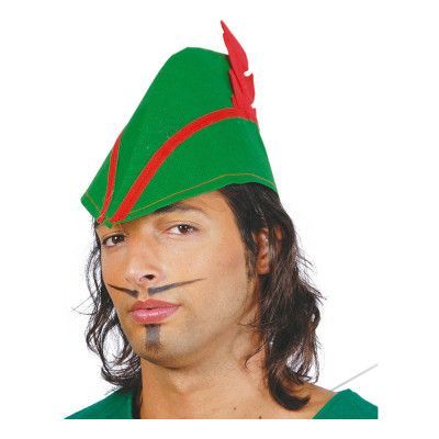 Grön Hatt med Röd Fjäder - One size