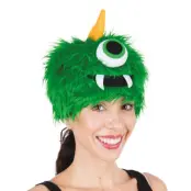 Hatt Fluffigt Monster Ljusgrön - One size