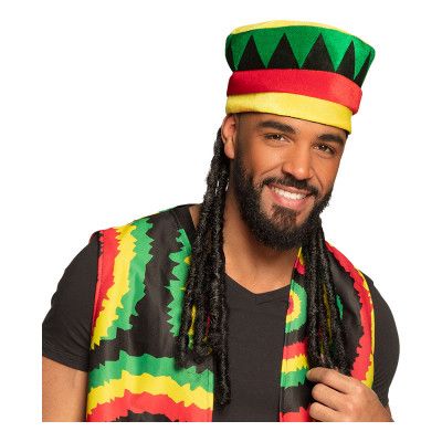 Hatt Rasta med Dreadlocks - One size