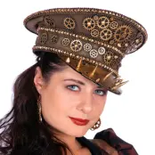 Hatt Steampunk Deluxe Guld - One size