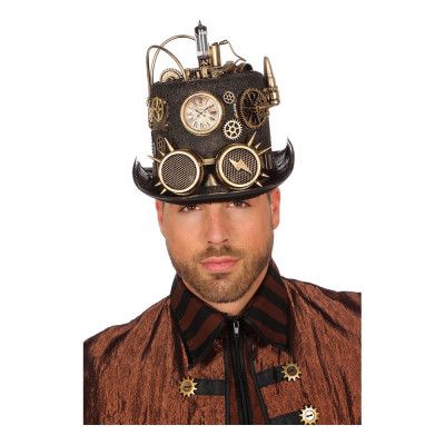 Hatt Steampunk med Belysning Deluxe - One size