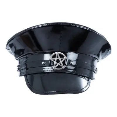 Kaptenshatt Svart med Pentagram - One size