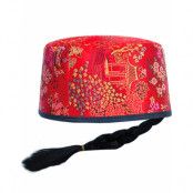 Kinesisk Mandarin Hatt med Svart Fläta