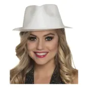 Gnistrande Vit Hatt - One size