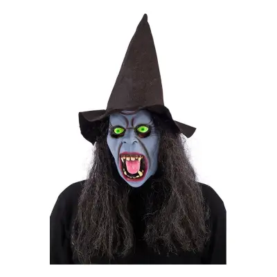 Läskig Häxmask med Hatt - One size