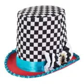 Mad Hatter Schackrutig Hatt - One size