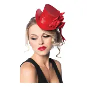 Minihatt med Rosett Deluxe - Röd