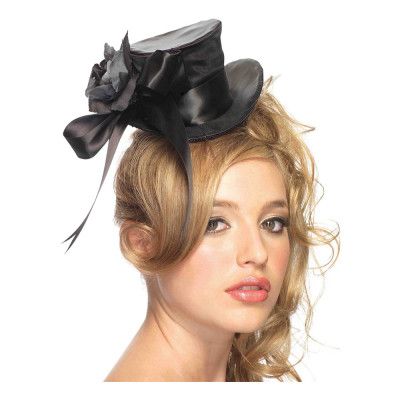 Minihatt med Rosett Deluxe - Svart