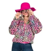 Pälsjacka Leopard Rosa - 36/38