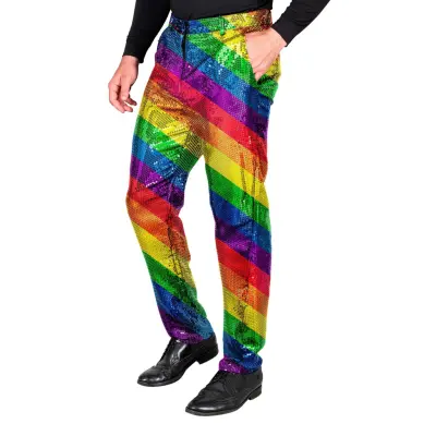 Paljettbyxor Multi Pride Herr - Medium