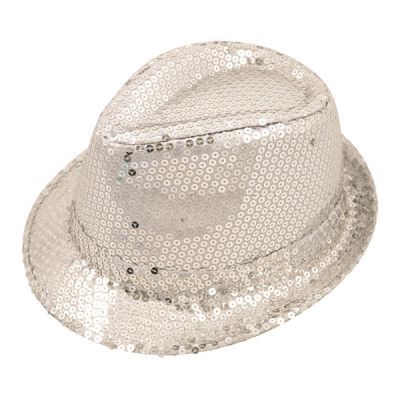 Paljetthatt Gangster Silver - One size