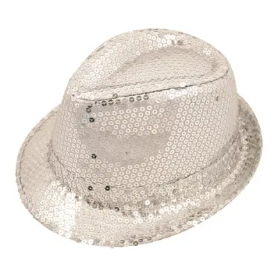 Paljetthatt Gangster Silver - One size