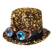 Paljetthatt Steampunk Deluxe Guld - One size