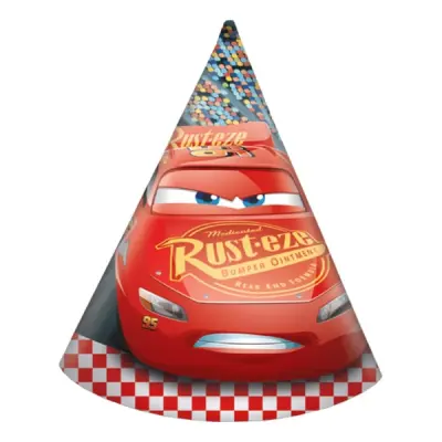 Partyhattar Bilar/Cars 3 - 6-pack