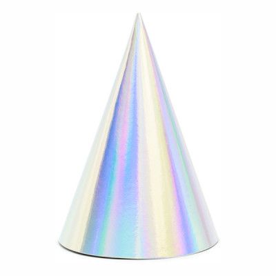 Partyhattar Färgskimrande - 6-pack