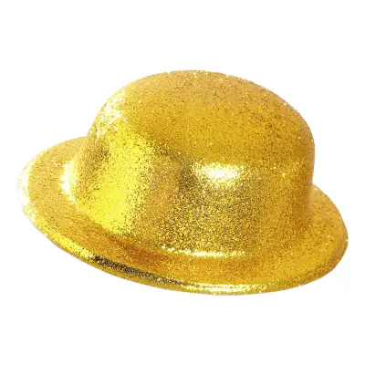 Plommonstop Glitter Guld Hatt - One size