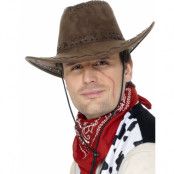 Sämskinn Brun Cowboy Hatt