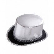 Skinande Hög hatt med Paljetter - Silver