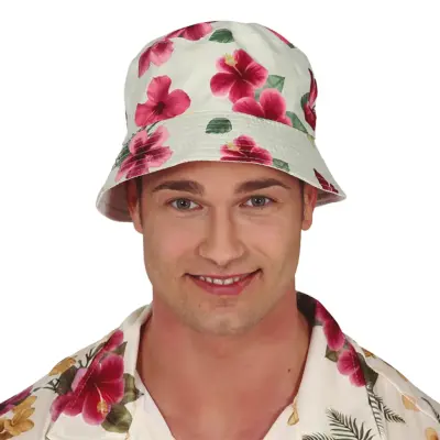 Solhatt med Blommor - One size