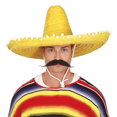 Sombrero Stor Gul - One size